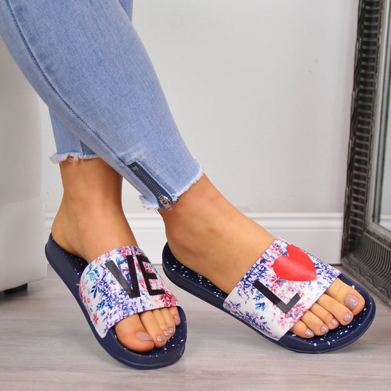 Női sötétkék gumis strandpapucs Big Star 1