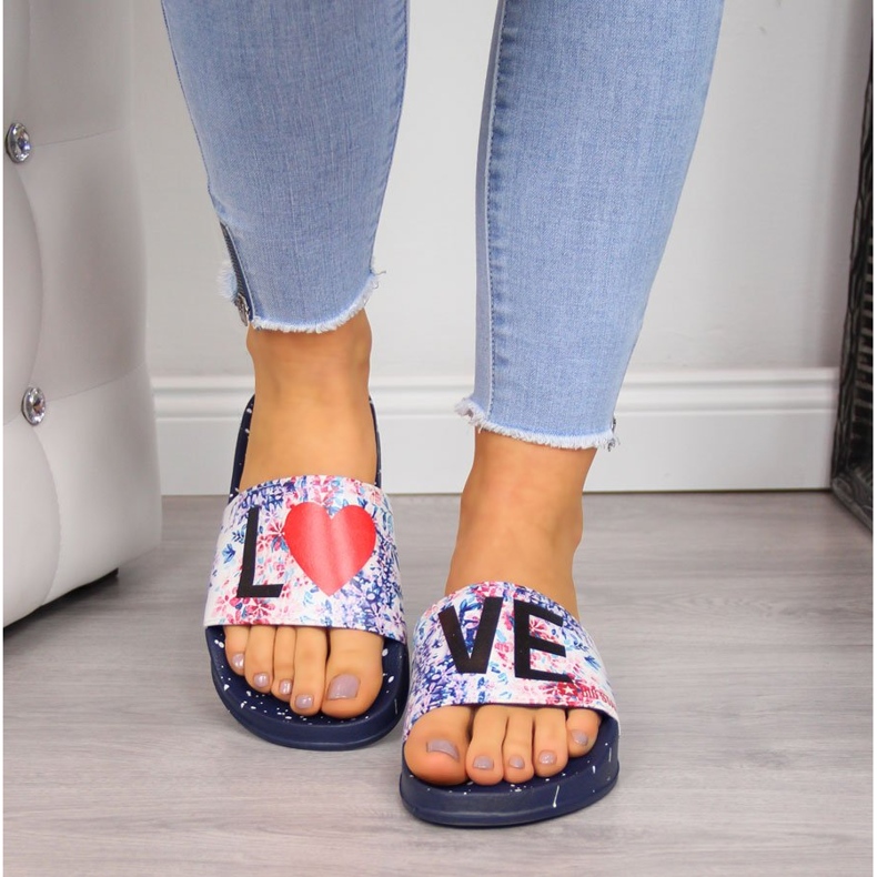 Női sötétkék gumis strandpapucs Big Star 2