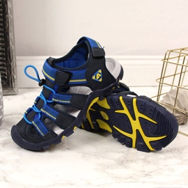 Fiú szandál tépőzáras American Club sötétkék színben 1