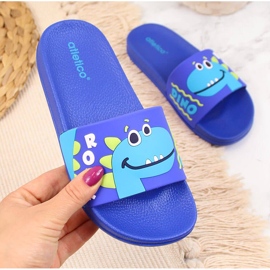 Atletico kék fiú medencepapucs 1