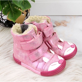 Rózsaszín szigetelt lánycsizma Kornecki 6583 2