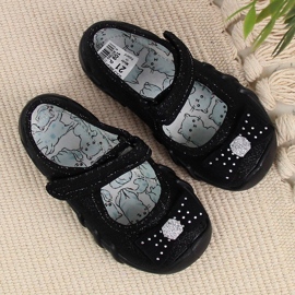 Fekete Befado lány balerina papucs tépőzáras 2