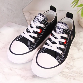 Gyermek tornacipő alacsony fekete Big Star HH374090 fehér 2