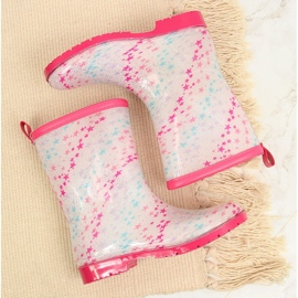 T.Sokolski T. Sokolski fehér csillagokkal díszített lánygaluszok rózsaszín sokszínű 2