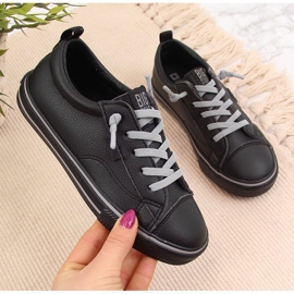 Gyermek alacsony felső eko bőr fekete Big Star HH374038 1