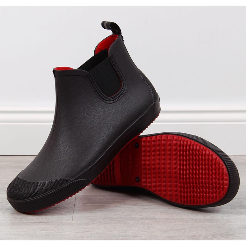 Nordmann Férfi fekete galoshes vízálló Jodhpur csizma 1