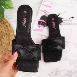 Black Seastar steppelt női papucs fekete 1