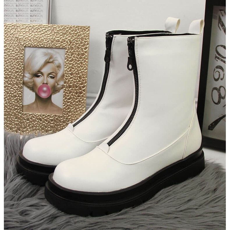 Női fehér eVento munkások, elöl cipzárral 2