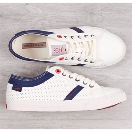 Férfi alacsony felső ekobőr fehér tornacipő Cross Jeans II1R4005C 1