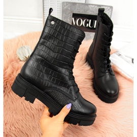 Fekete Női bőrcsizma Goe II2N4099 2 Fekete Női bőrcsizma Goe II2N4099 2