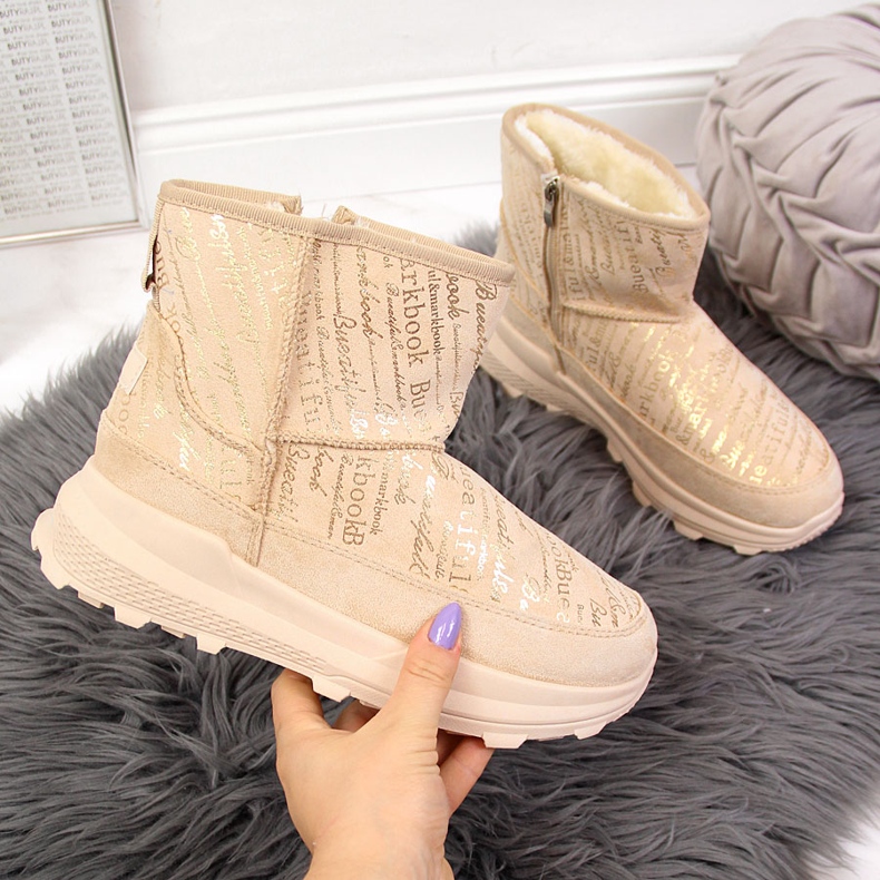 News Női bézs velúr hócsizma HÍREK 2