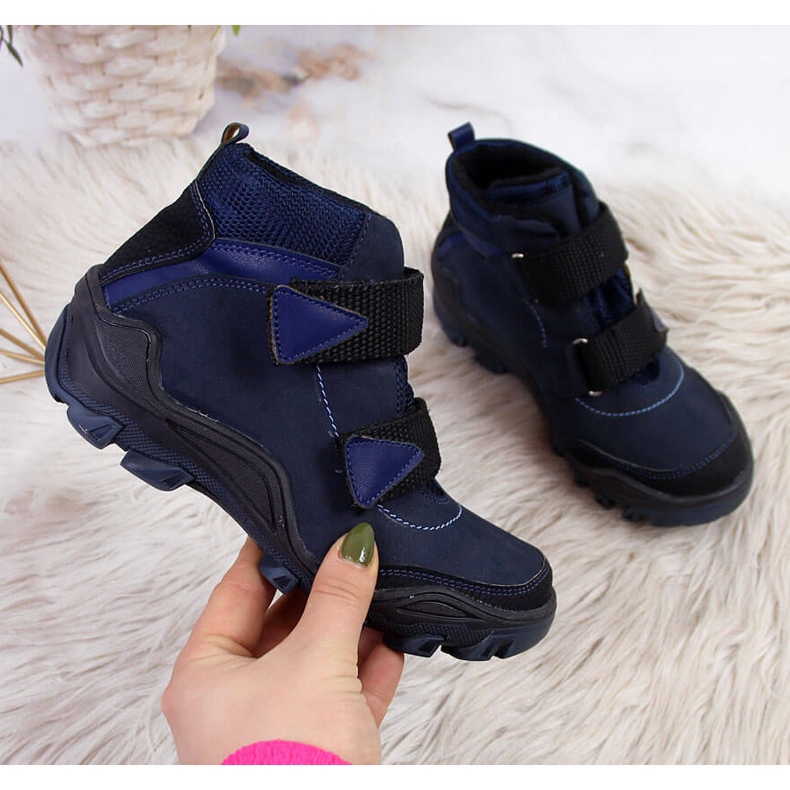 Fiú trapperek tépőzáras sötétkék Kornecki 6394 1