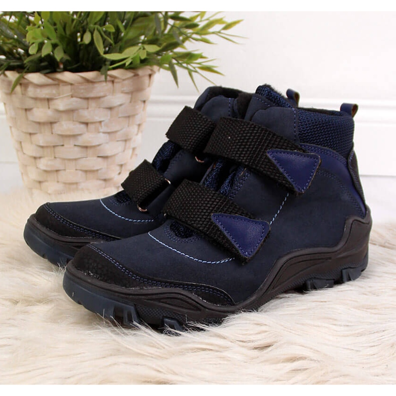 Fiú trapperek tépőzáras sötétkék Kornecki 6394 2