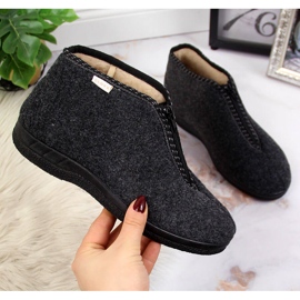 Női otthoni papucs, cipzárral szigetelve, szürke Cloxx 2