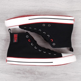 Magas szárú fekete textil férfi tornacipő Big Star JJ174065 2