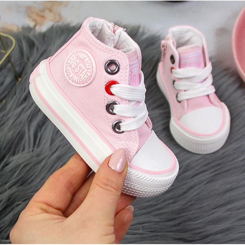 Lány magas szárú rózsaszín tornacipő Big Star HH374191 1