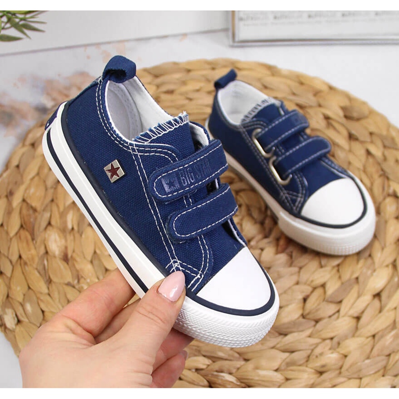 Gyermek sötétkék Big Star HH374097 tépőzáras tornacipő 1