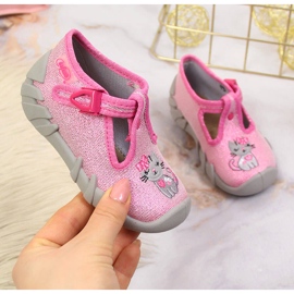 Lánypapucs óvodai rózsaszín és szürke Befado színben 1