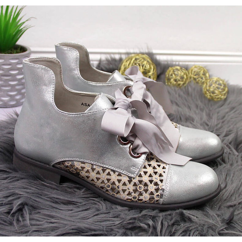 Női tavaszi ezüst áttört Jezzi csizma 2