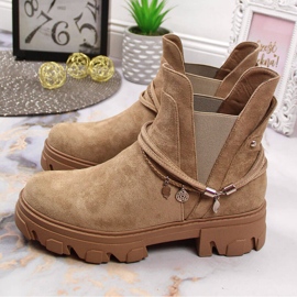 Női fekete Jodhpur csizma, bézs, Filippo 2