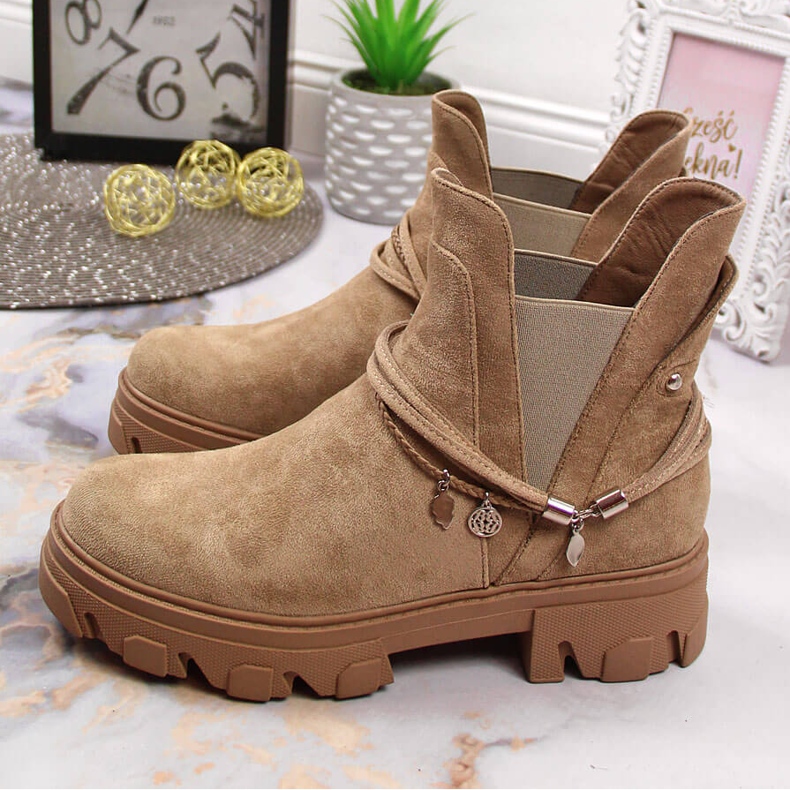 Női fekete Jodhpur csizma, bézs, Filippo 2