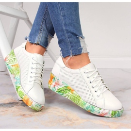 Női bőrcipő fehér Artiker éken 1