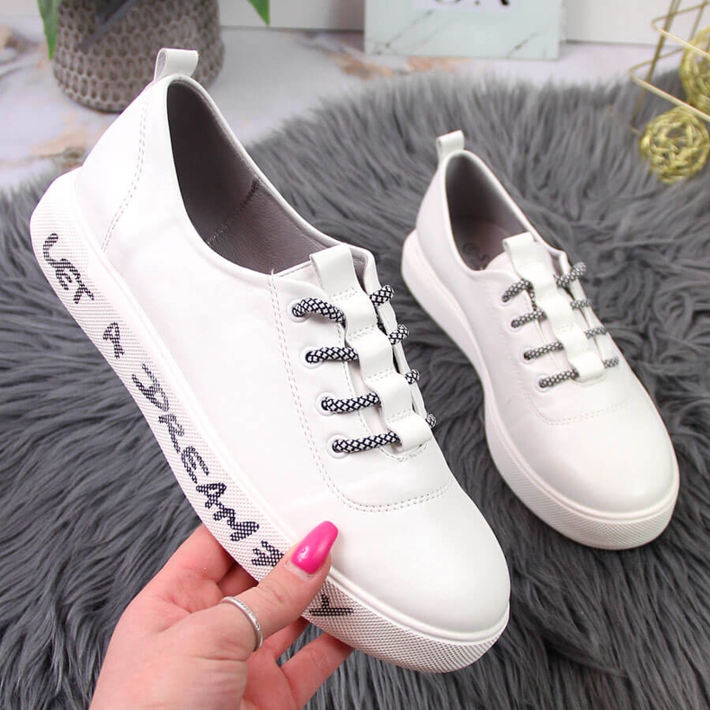 S.Barski Fehér S. Barski női platformcipő 1