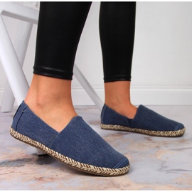 Big Star JJ274902 női farmer espadrillek sötétkék 2
