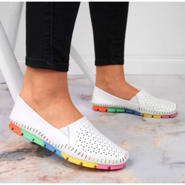 Kényelmes fehér Artiker bőr női cipő 2