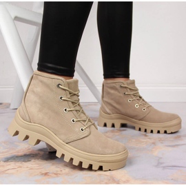 Bőr női bézs Filippo tornacipő 2