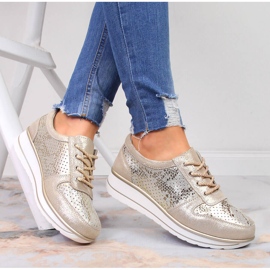 S.Barski Női arany bőr tornacipő S. Barski 1