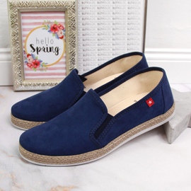 Női espadrillák, sötétkék Big Star JJ276003 2 Női espadrillák, sötétkék Big Star JJ276003 2