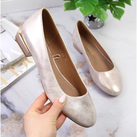 Női arany magassarkú balerinák Sergio Leone aranysárga 1