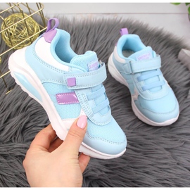 Lány sportcipő tépőzáras kék American Club-al 1