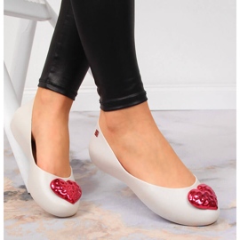 Meliski női balerina szívecsettel, bézs Zaxy JJ285045 1