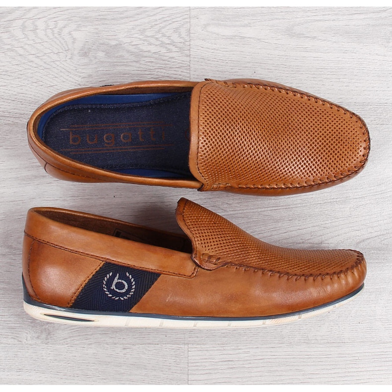 Barna bőr férfi naplopók Bugatti JJ153094 1