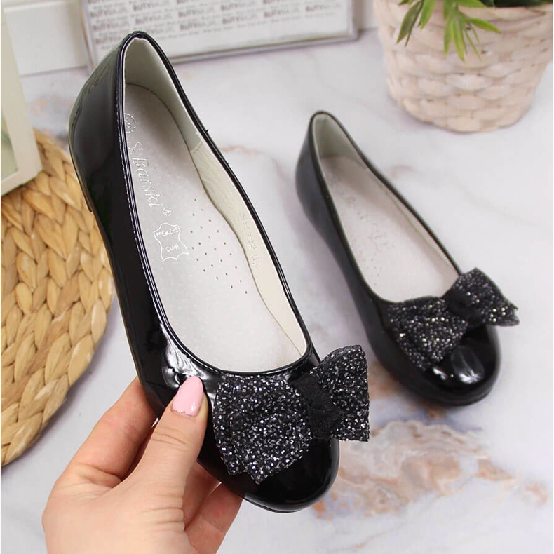 S.Barski S. Barski fekete lakkbalerinák lányoknak 1