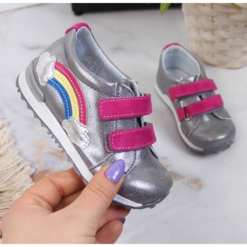 Lány cipő tépőzáras ezüst Kornecki 6775 1 Lány cipő tépőzáras ezüst Kornecki 6775 1