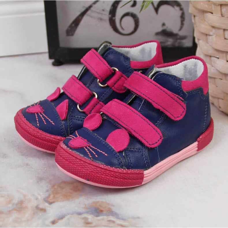 Lány cipő tépőzáras sötétkék Kornecki 6776 2