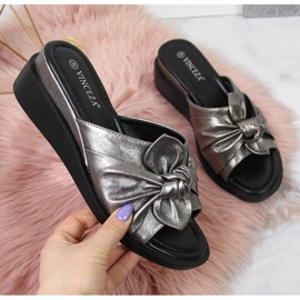 Női ezüst ékpapucs Vinceza 1