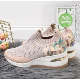 Női wedge tornacipő púder rózsaszín Artiker 2