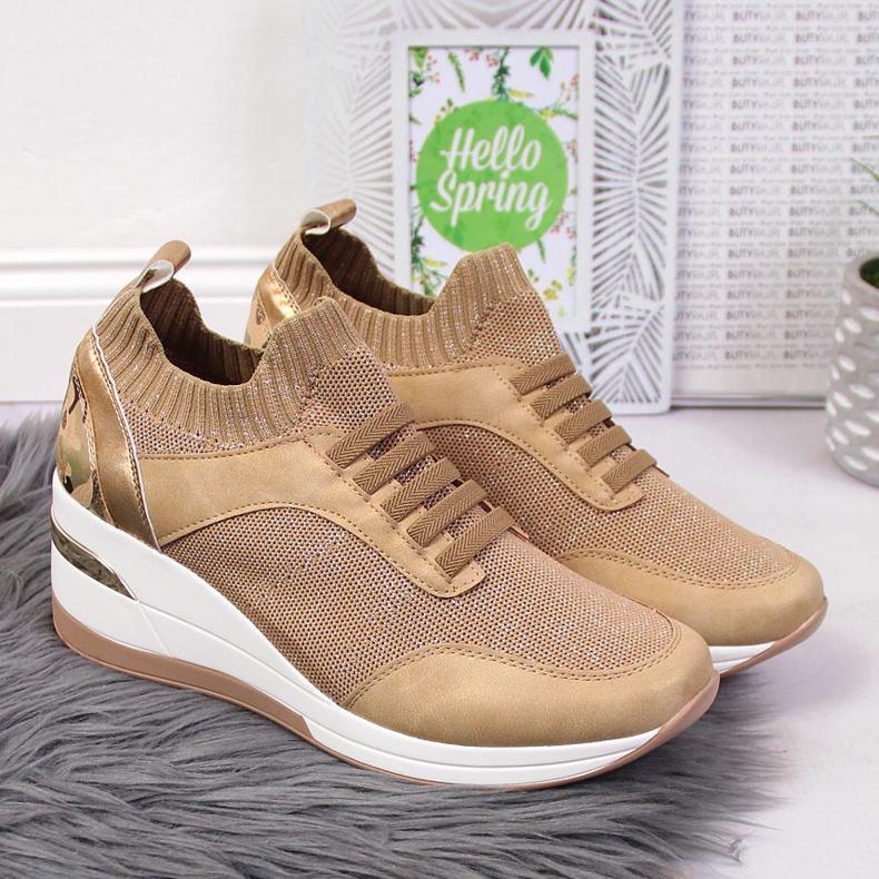 Női brogues éken, bézs Artiker 2