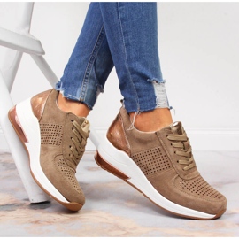 Női bézs ék alakú cipő Jezzi 1