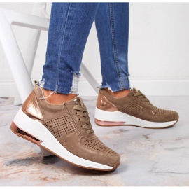 Női bézs ék alakú cipő Jezzi 2