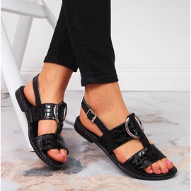 Jezzi fekete női szandál 1