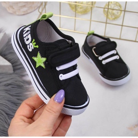 Fekete Atletico fiú tornacipő tépőzárral 1