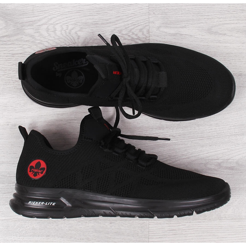 Férfi fekete hálós sportcipő Rieker B7376-00 1