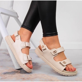 S.Barski Női tépőzáras bézs szandál S. Barski 1