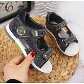 American Club szürke tépőzáras szandál fiúknak 1