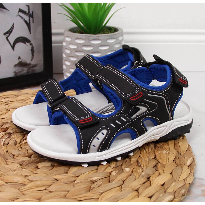 Fekete American Club fiú szandál tépőzárral 2